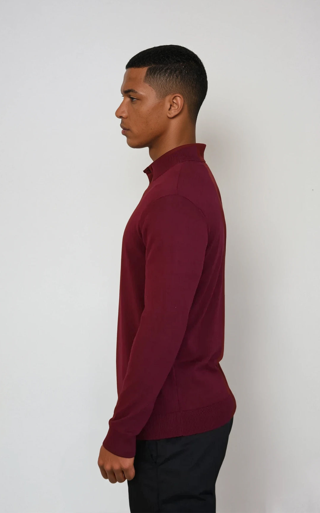 Men’s Egyptian Cotton Quarter Zip Knit Jumper - Beige