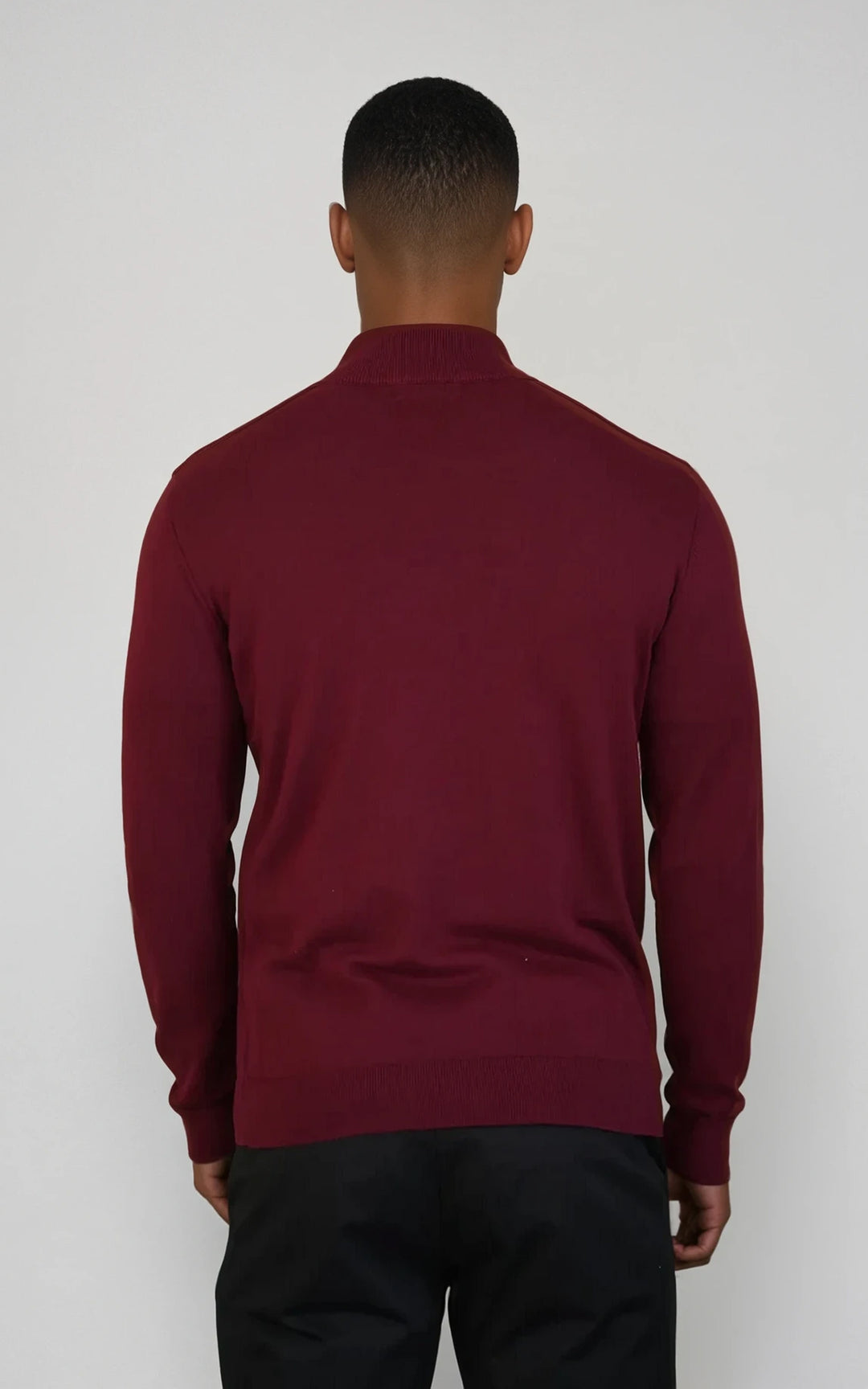 Men’s Egyptian Cotton Quarter Zip Knit Jumper - Charcoal
