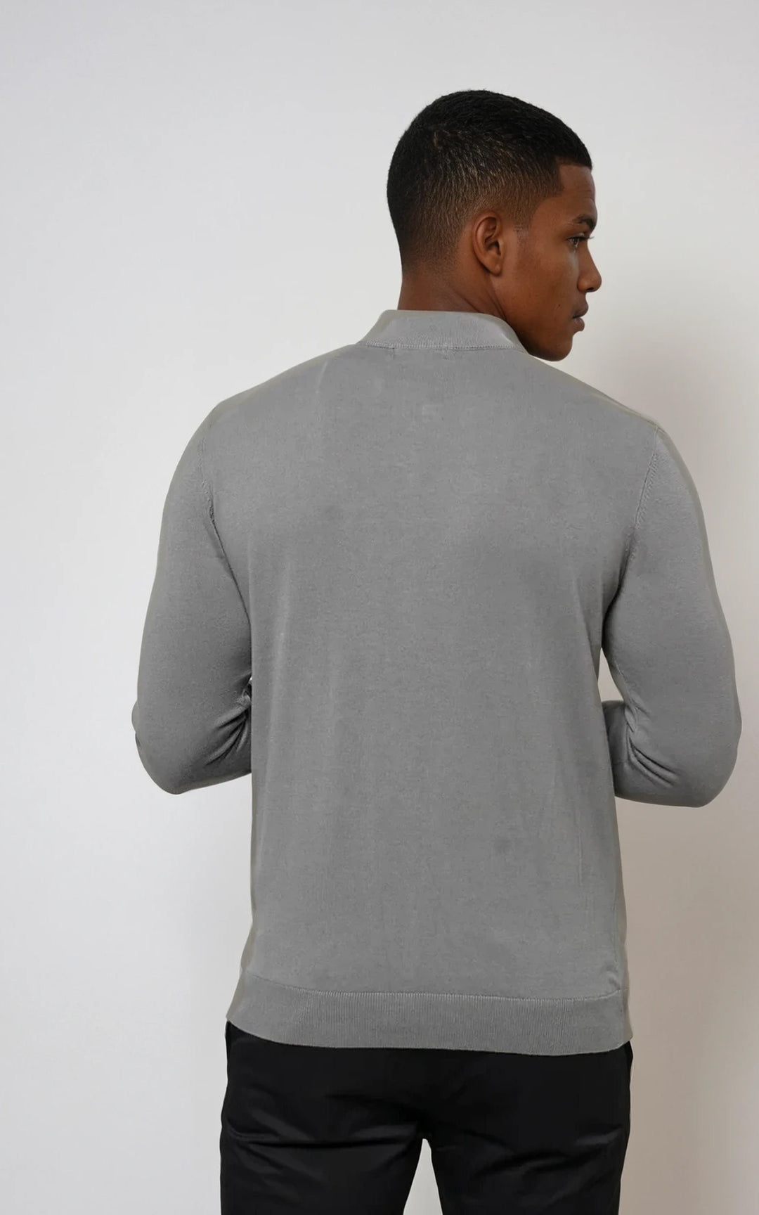 Men’s Egyptian Cotton Quarter Zip Knit Jumper - Navy