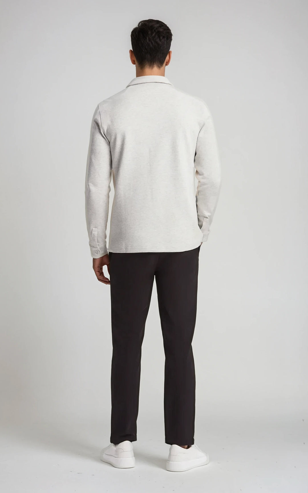 Men’s Stretch Cotton Athletic Overshirt - Grey