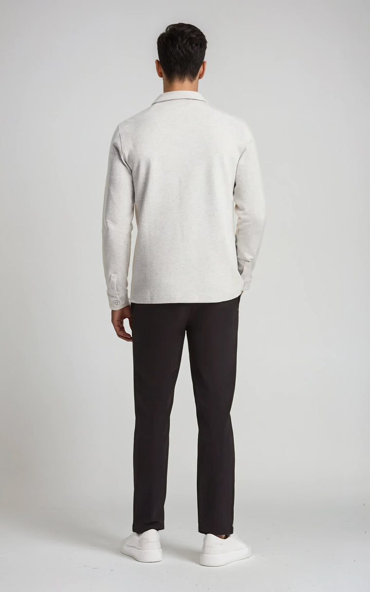 Men’s Stretch Cotton Athletic Overshirt - Grey