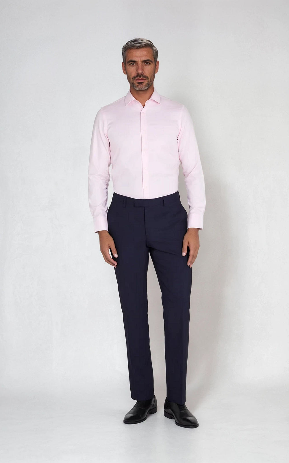 COMO men’s slim fit heritage twill shirt light pink premium formal shirt