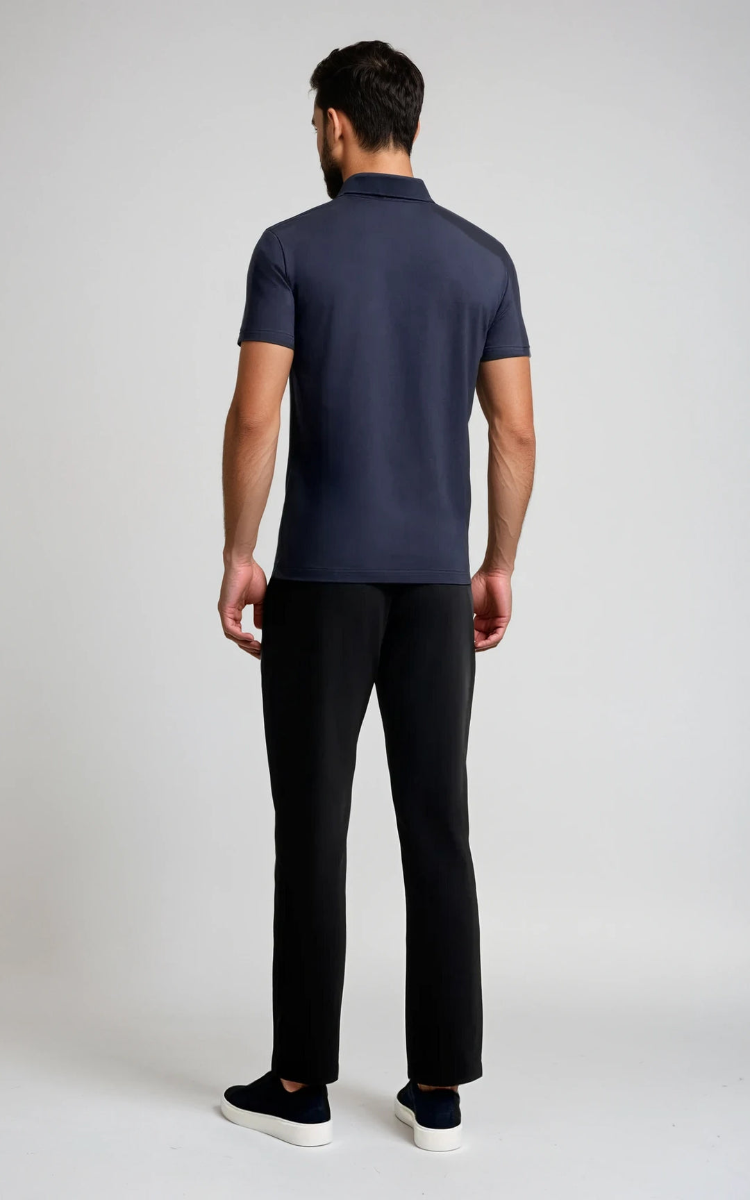 Men’s Classic Cotton Short Sleeve Polo T-Shirt -Navy
