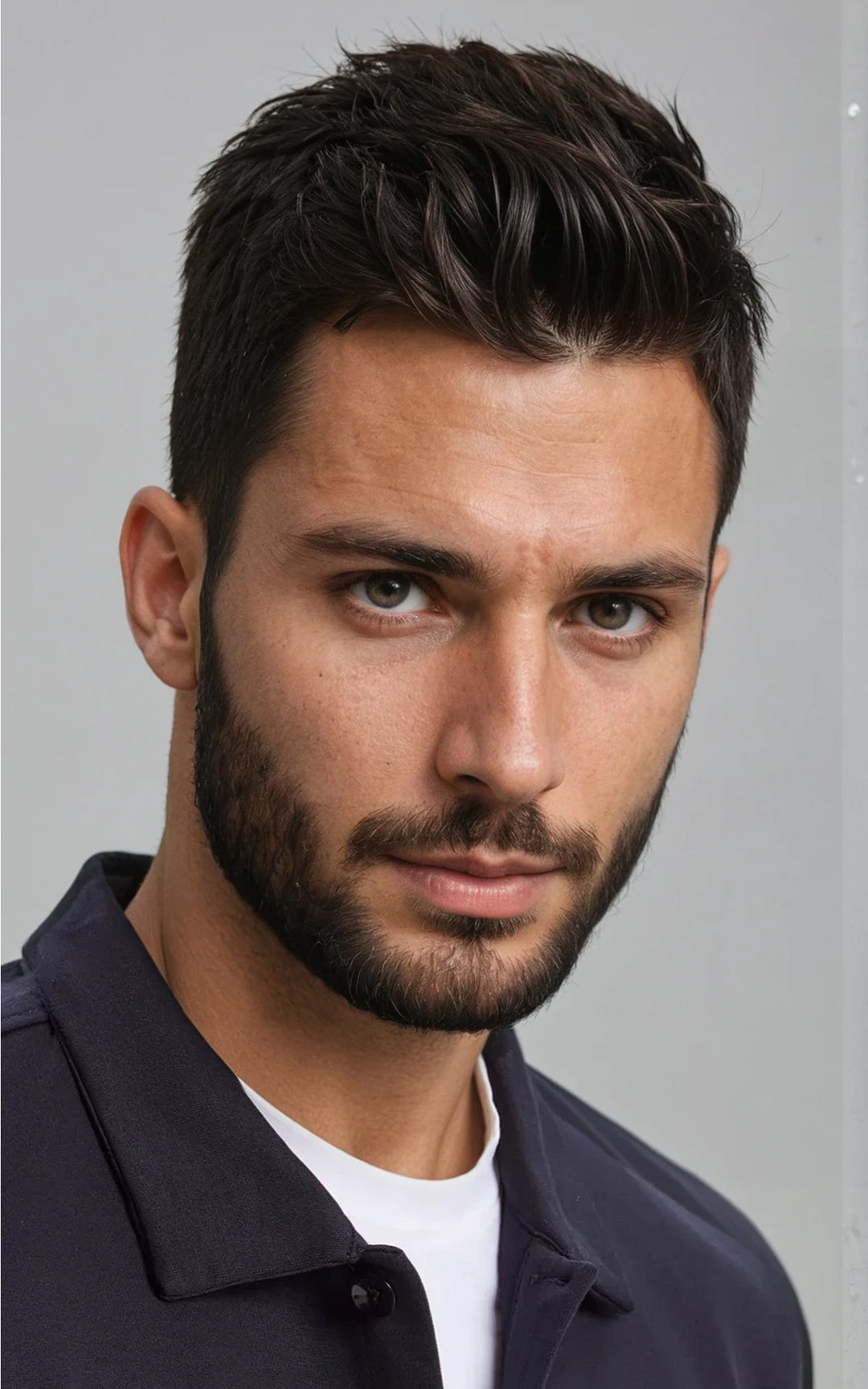 Men’s Stretch Cotton Athletic Overshirt - Grey