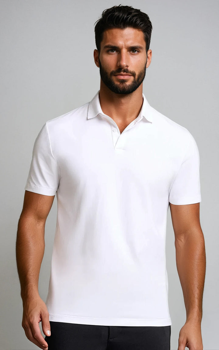 Men’s Classic Cotton Short Sleeve Polo T-Shirt -Navy