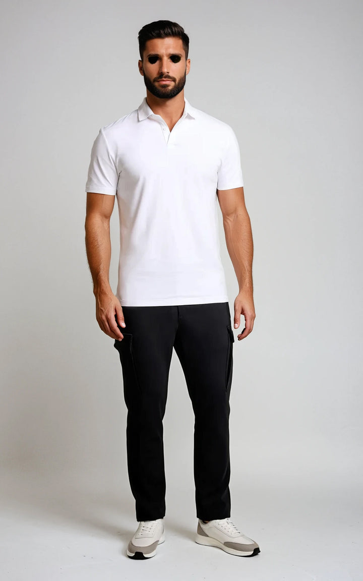 Men’s Classic Cotton Short Sleeve Polo T-Shirt -Navy