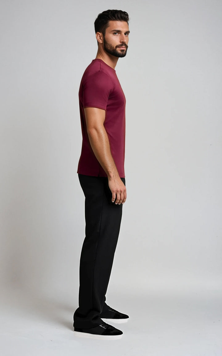Men’s Slim Fit Heavyweight T-Shirt - Burgundy